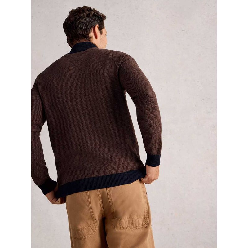 White Stuff Newport Merino Jacquard Funnel Jersey image number 1